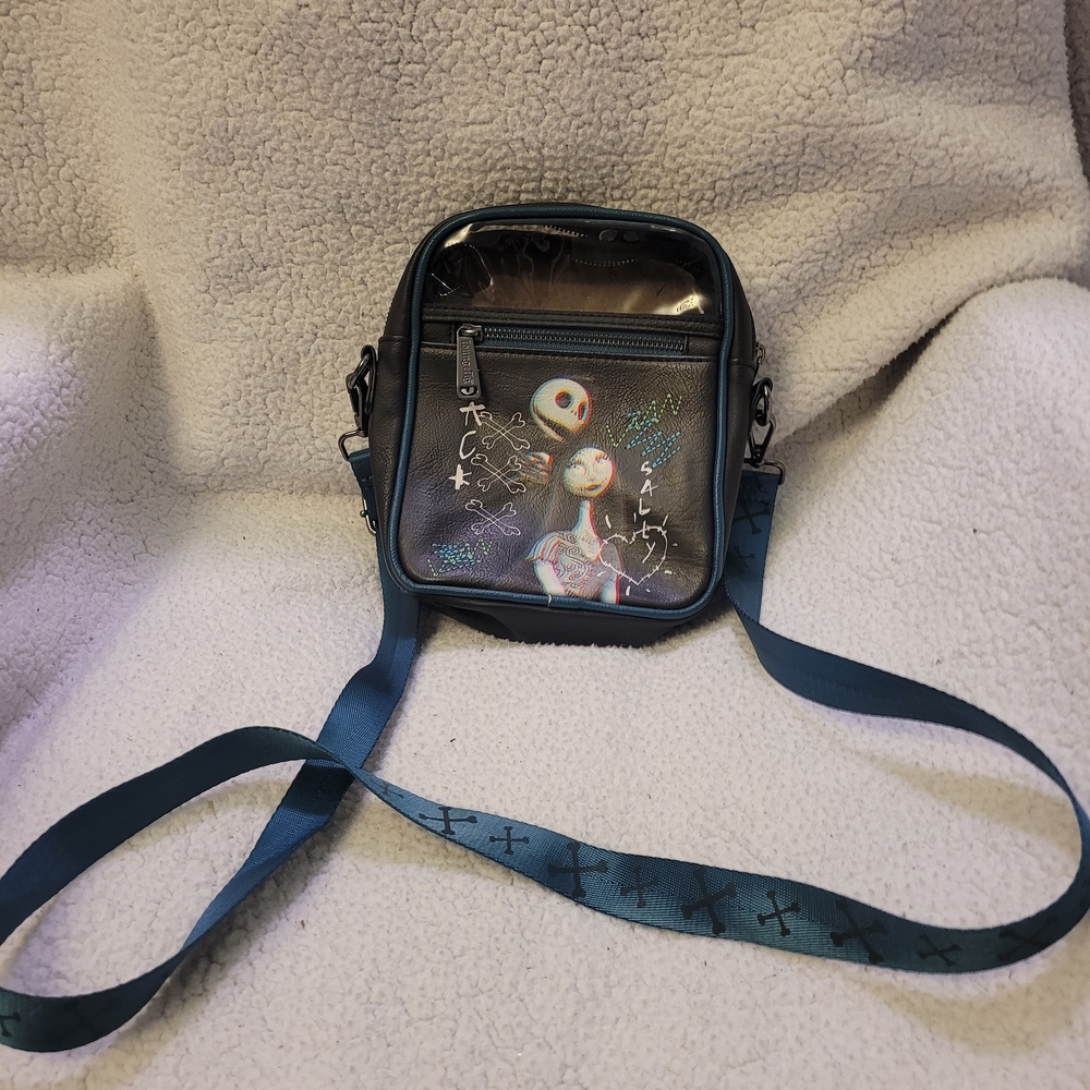 Disney Parks Nightmare Before Christmas Jack Sally Crossbody Bag by Loungefly